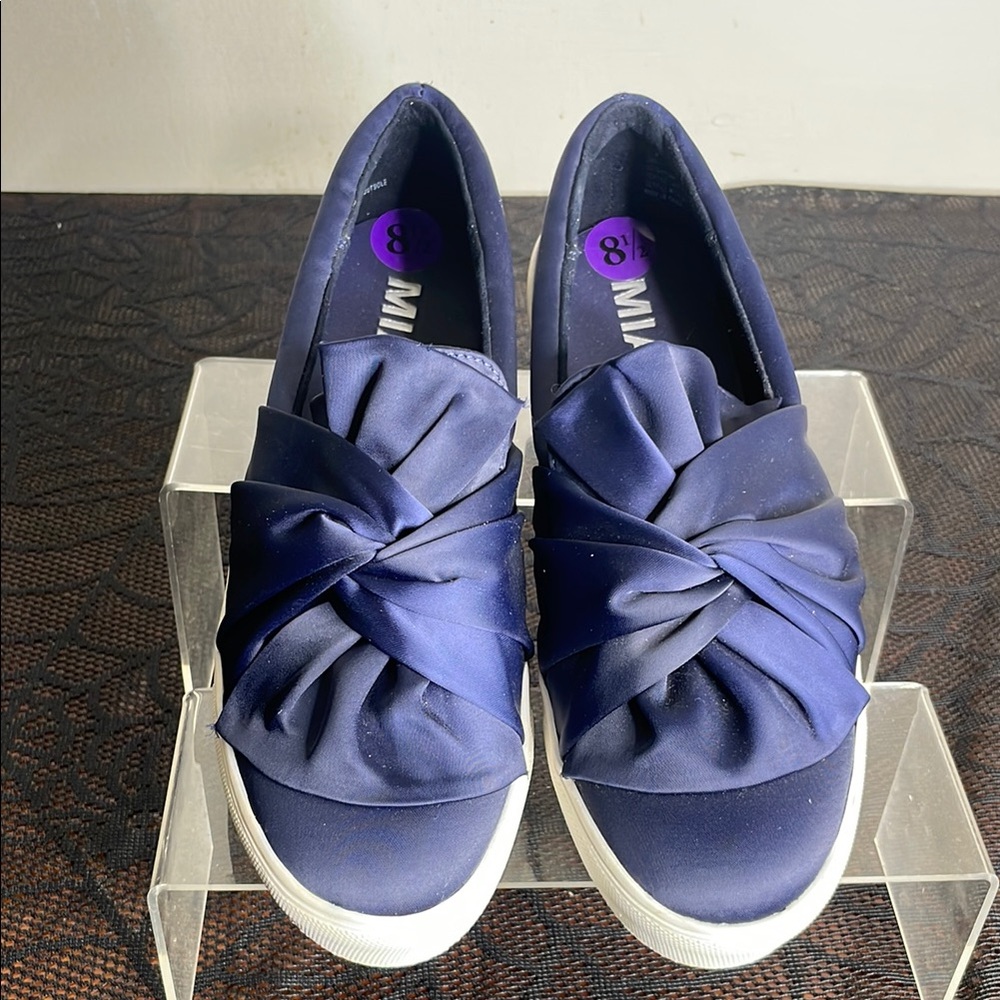 MIA Blue Flats with Satin Bow Detail Women’s Size 8.5